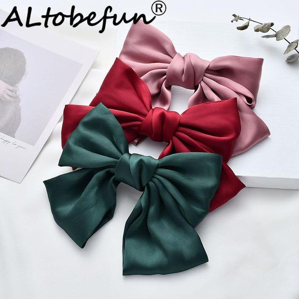 

women bow barrettes hairties hairclips bowknot satin butterfly hairpin girl hair accessories for ladies afc1351