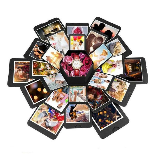

gift wrap creative hexagon surprise explosion box diy handmade scrapbook po wedding for valentine christmas boxes