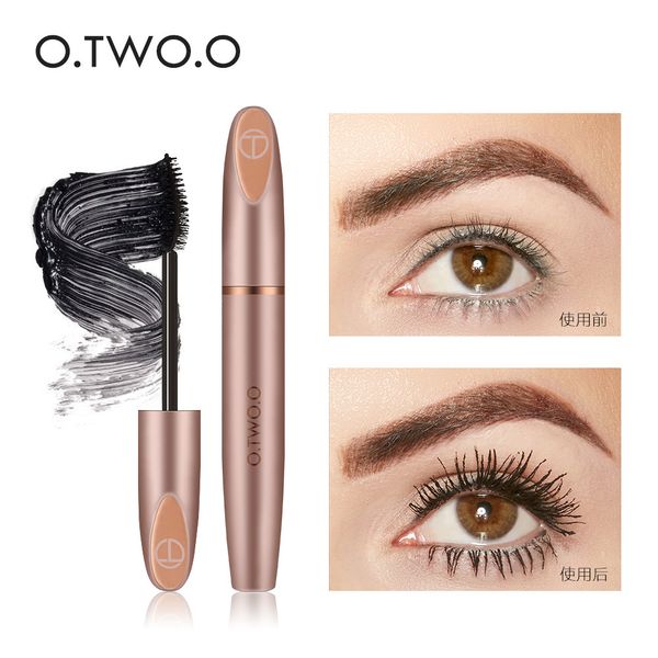 O.TWO.O 3D-Seidenfaser-Mascara, verlängernd, wasserdicht, langlebig, für dicke Wimpern, Verlängerung, Make-up