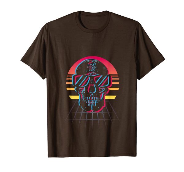 

Retro Vaporwave Aesthetic Synth Pop 80s Skull T-Shirt, Mainly pictures