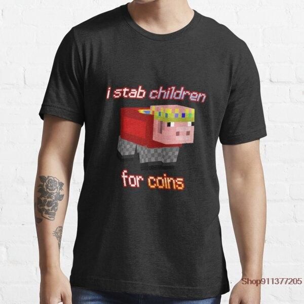 

men's t-shirts technoblade i stab children for coins summer funny t shirt men print election t-shirt casual tees fashion streetwear tsh, White;black