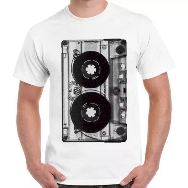 

cassette retro vintage cool hipster men women retro t shirt 2548, White;black
