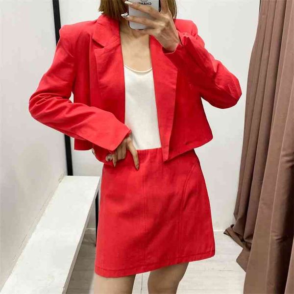 

puwd casual women v neck slim blouse spring-autumn fashion ladies high street shirt female solid color short blazer 210522, White