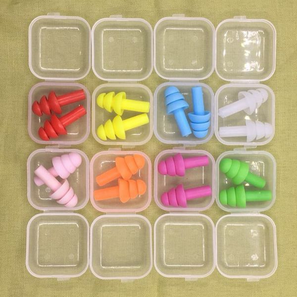 Portable Soft Earplugs Reusable Swimmer Earplug Home Travelling Sleeping Plugs Reduce Noise Anti-noise Carrying Box Worker Ear Plugs Sound Insulation JY0912