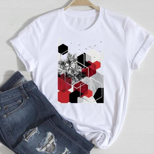 

short sleeve trend 90s womens fashion cartoon summer tshirts clothes graphic t lady print tee shirt, White