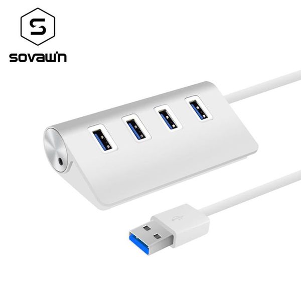 

hubs useful multi usb 3.0 hub 4 port aluminum splitter switch with 25 cm cable powered pc laphab computer accessories