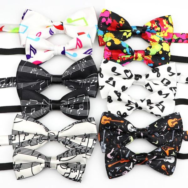 

neck ties music note parent-child bowtie set piano stave guitar plaid family butterfly party dinner wedding design cute bow tie accessory, Blue;purple
