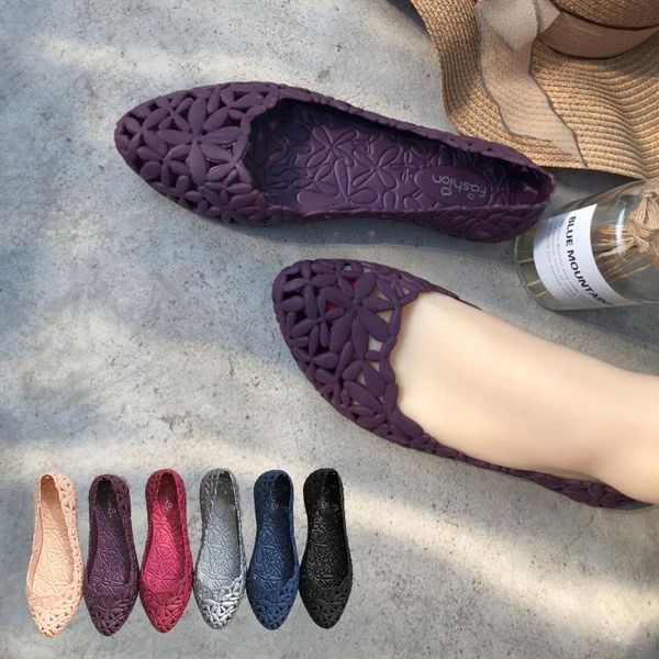 

closed-toe low-cut fashion sandals summer flat outer wear womans, Black
