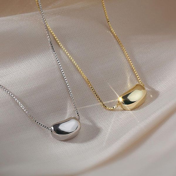 

pendant necklaces fashion clavicle chain for women trendy titanium steel necklace female wealth square jewelry wont fade accessories, Silver