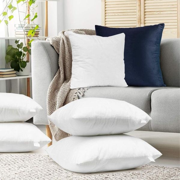 

pillow 2pcs throw pillows,lightweight down alternative polyester pillow,cushion, sham stuffer, cotton feather proof cloth core