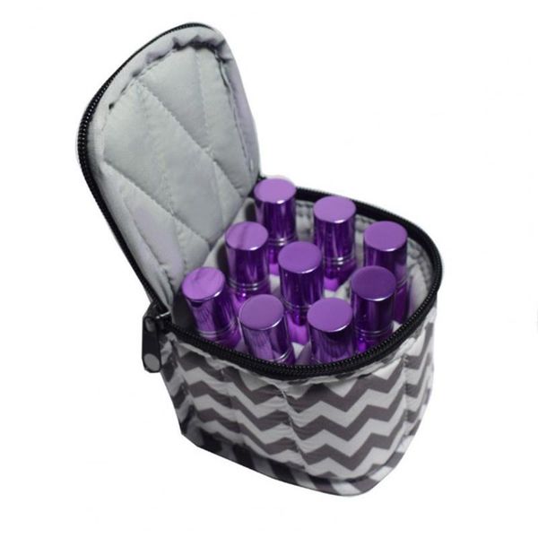 

eyebrow tools & stencils nail polish handbag smooth surface antifriction fabric 9-compartment essential oil bottles storage bag for women