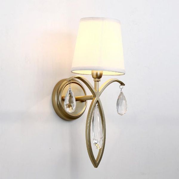 

wall lamp golden crystal iron post modern light luxury simple creative living room bedroom corridor