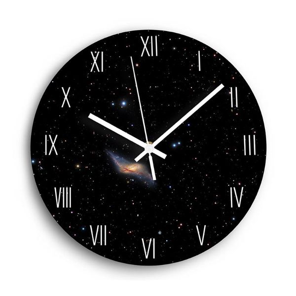 Orologi da parete Orologio decorativo Orologio muto Notte Cielo stellato Acrilico 3D Design moderno fai-da-te per orologio da cucina soggiorno