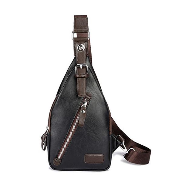 

waist bags fashion pu leather chest men casual messenger bag designer male shoulder waterproof x5007