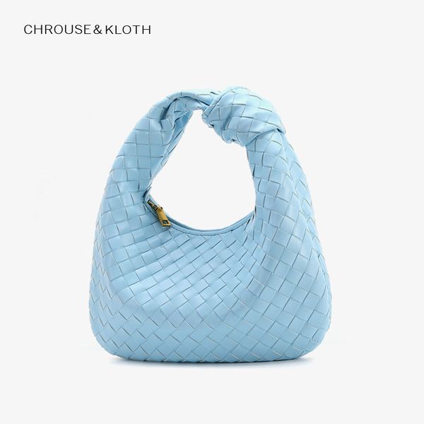 

venetas bottega hand woven women's cloud net red fashion versatile large capacity portable armpit bag designer handbag wan