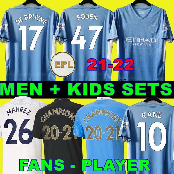 

21 22 soccer jersey sku n ague ro 2021 2022 g. jesus sterling gundog an deb ru y ne football shirt sfo den man kids kit, Black;yellow