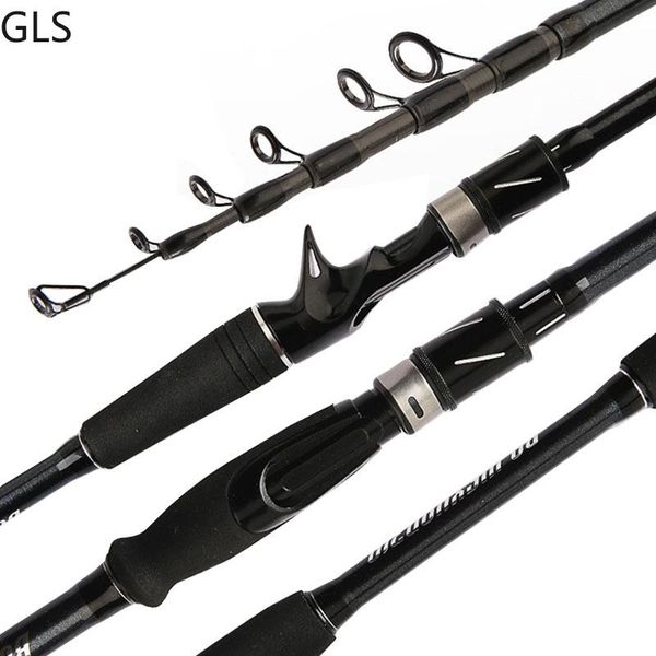 

99% carbon fiber 1.8m-3.6m portable fishing rod casting spinning fish hand tackle boat rods