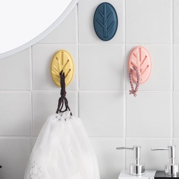 

hooks & rails 2 pcs foldable jewelry hook leaf shape punch-universal hanger decorative hanging gadgets for home office room do
