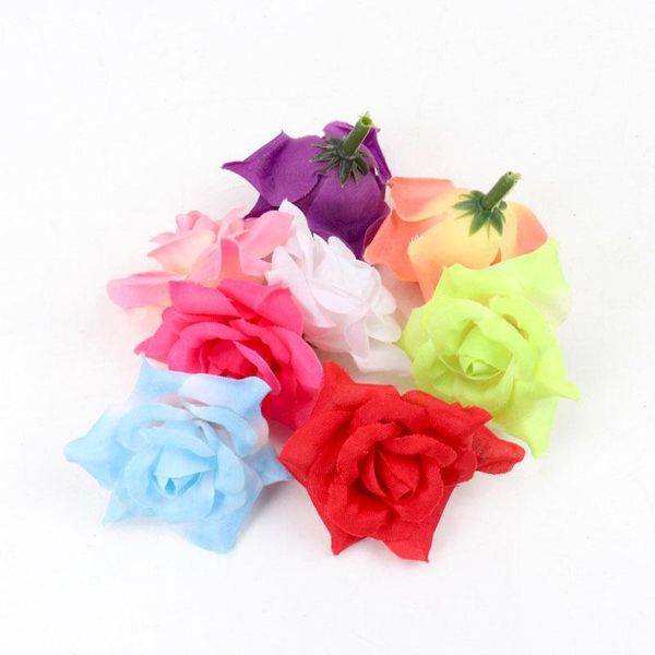 

decorative flowers & wreaths 10pcs 5cm artificial for decoration rose peony silk small bouquet flores party spring wedding mariage