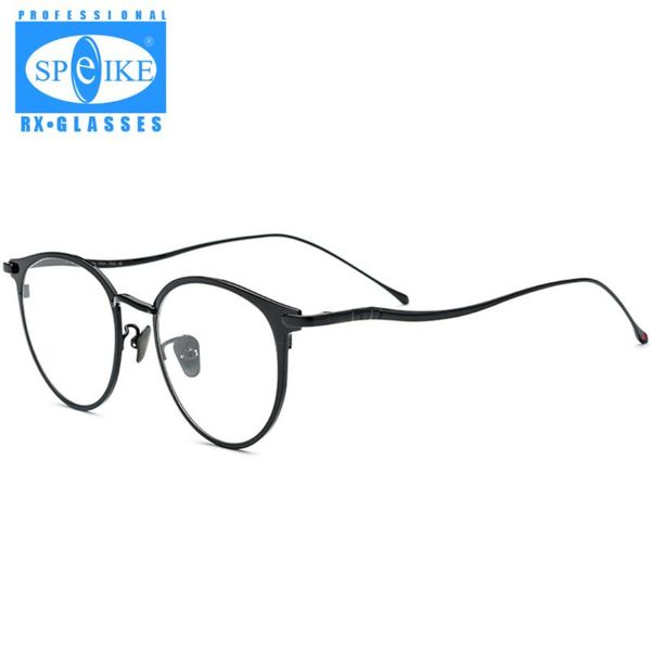 

fashion sunglasses frames br18509 titanium frame professional cutomize prescription glasses myopia hyperopia progressive, Black