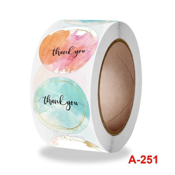 

gift wrap 500pcs/roll spot wholesale rolls round sealing stickers thank you crafts gifts decoration