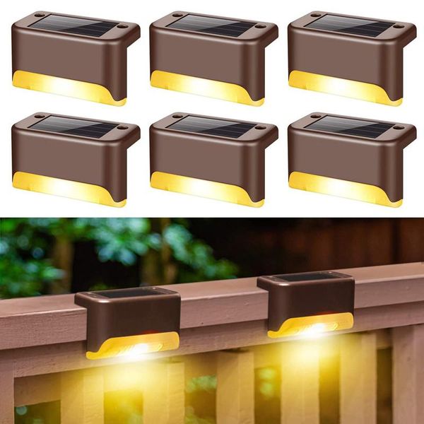 

solar lamps led stair lamp ip65 waterproof outdoor garden pathway yard patio stairs steps fence night light 4/8/16/20pcs