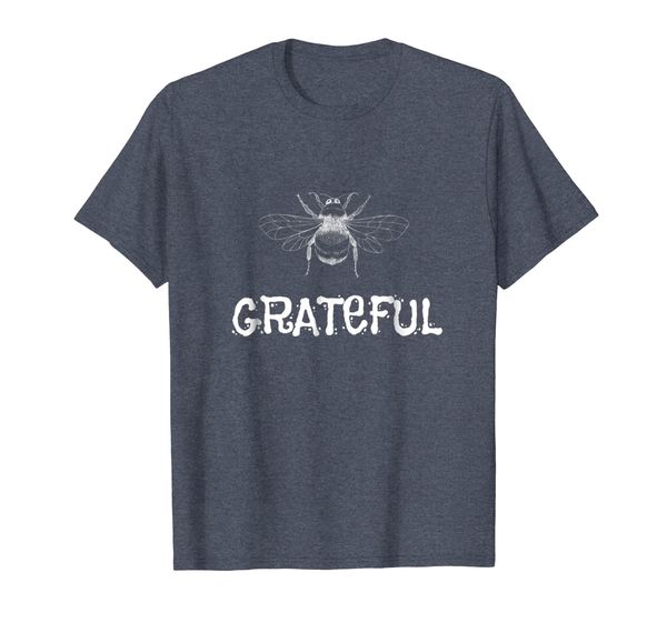 

bee grateful shirt, White;black