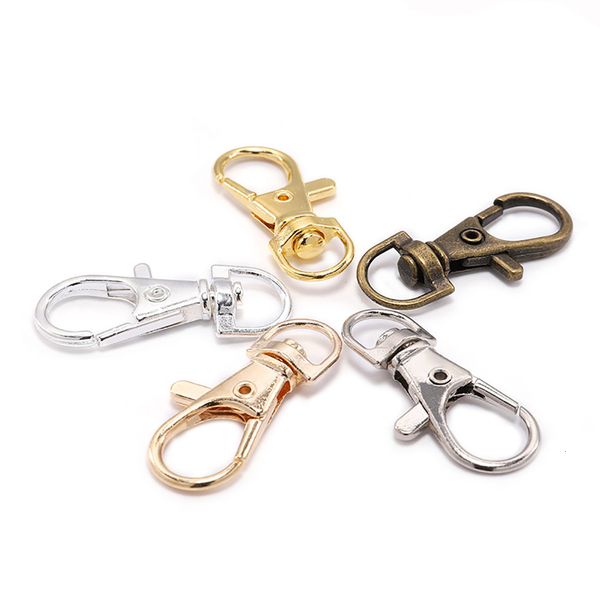 

10pcs/lot split key ring swivel lobster clasp connector for bag belt dog chains diy jewelry making findings, Silver