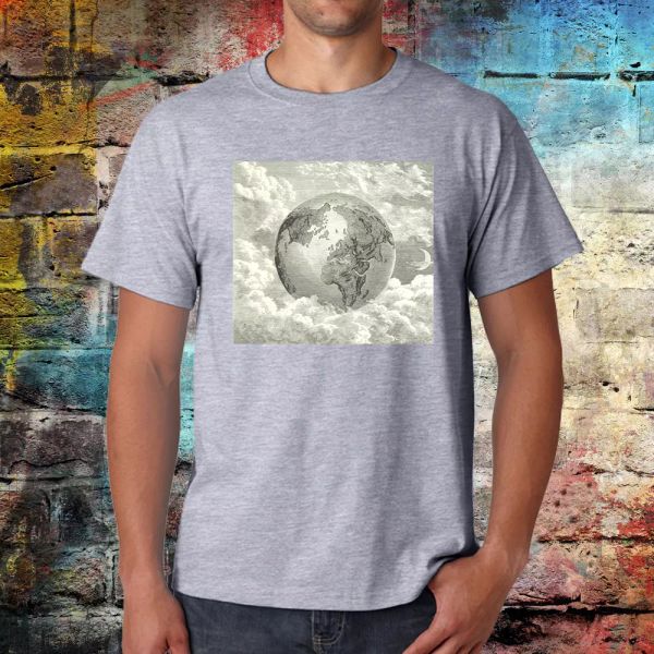 

earth globe t-shirt, atlas illustration shirt, graphic tee, White;black