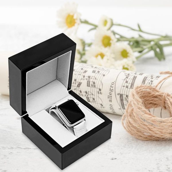 

watch boxes & cases 1pc simple case wooden storage box display, Black;blue