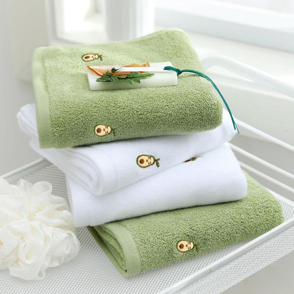 

towel embroidered avocado 100%cotton soft absorbent face
