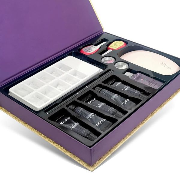 

nail art kits 15ml glitter clear color set crystal fast building nial gel uv kit