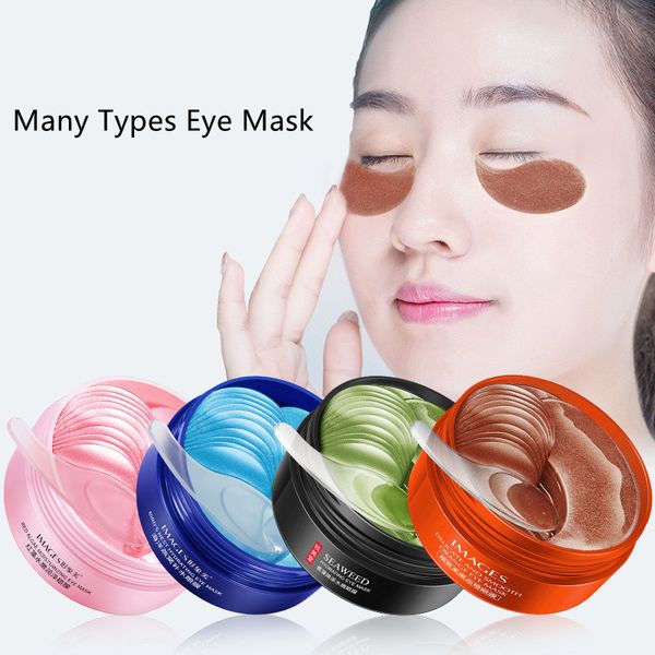 Hidratante Máscara de Cuidados com os olhos Patch 60pcs = 30Pairs Crystal Collagen Eyes Masks Antiga Sono Sono Circulares escuros Removedor Cares