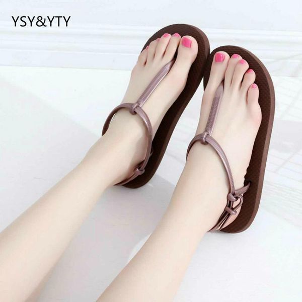 

summer roman characters drag fashion wild ladies sandals flat slippers shoes, Black