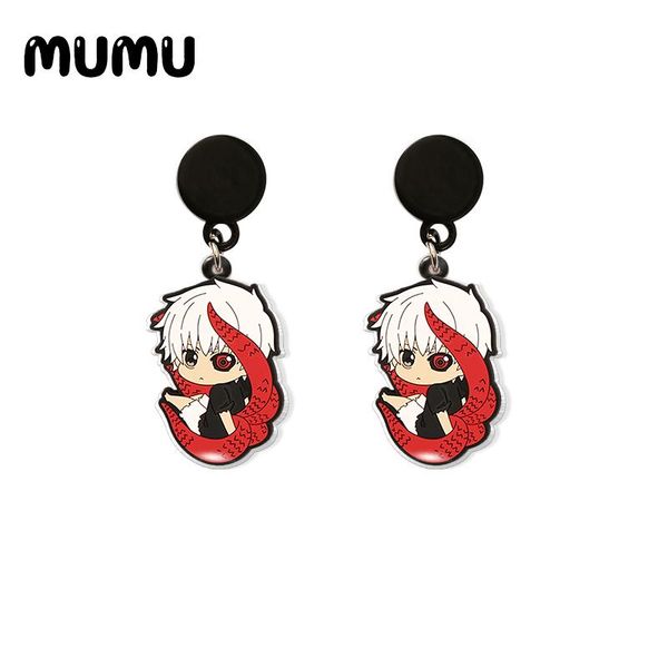 

dangle & chandelier 2021 tokyo ghoul drop earring anime acrylic earrings resin epoxy jewelry gifts for fans, Silver