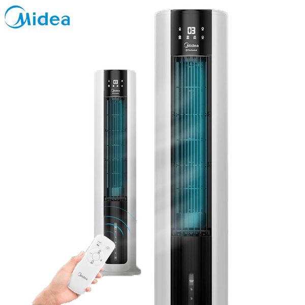 

electric fans 7l water tank air cooling fan remote control timer vertical bladeless tower quiet conditioner household desk cooler