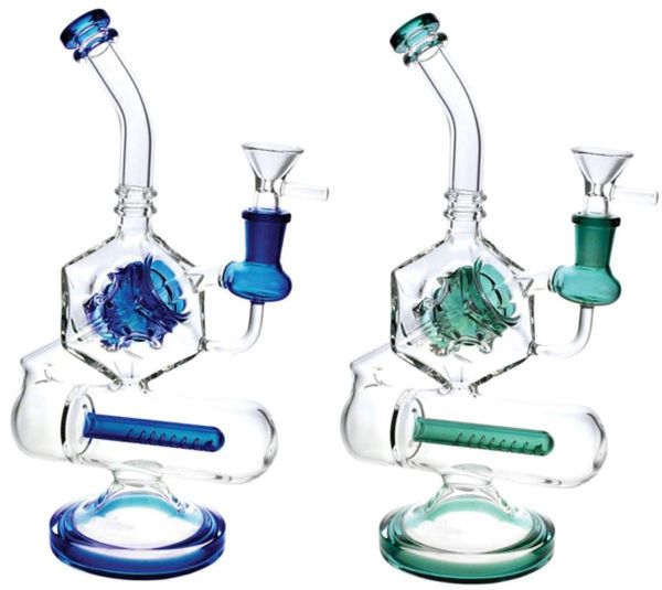 Старинные Pulsar Pandora Mainception Cube Glass Bong Water Cokah Трубы Курящие горелки с миской Поставить клиентский логотип