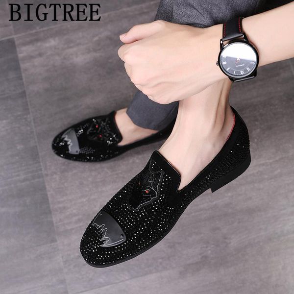 

dress shoes party for men elegant formal coiffeur classic big size sepatu slip on pria zapatos hombre bona, Black