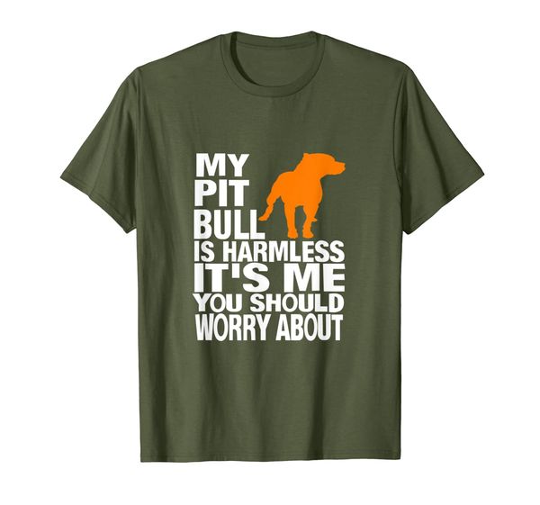 

Mens My Pitbull is Harmless It' me you should worry about shirt, Mainly pictures