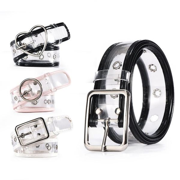 

belts transparent belt women waist for 2021 clear ceinture femme jeans white cintos plastic pvc cinturon mujer cummerbunds, Black;brown