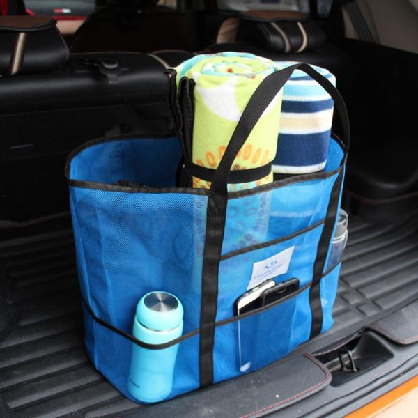

storage boxes & bins summer beach toy mesh bag women makeup bags travel cosmetic toiletries organizer hanging handbag