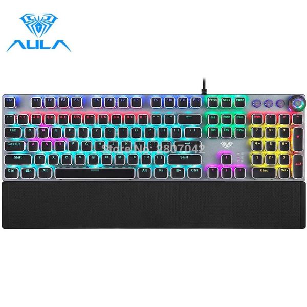 

square punk f2088 mechanical keyboard 104keys blue/red/black/brown switch gaming keyboards for tablet deskrussian