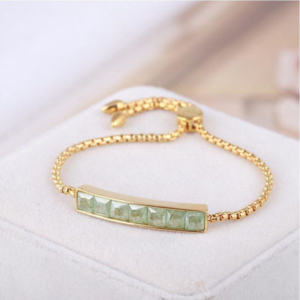 

charm bracelets flower zircon inlaid curved bean drawstring adjustable bracelet, Golden;silver