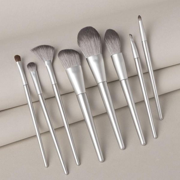 

makeup brushes 8pcs animal hair professional set foundation blushes eyeshadow eyebrow blending brush cosmetic beauty tools