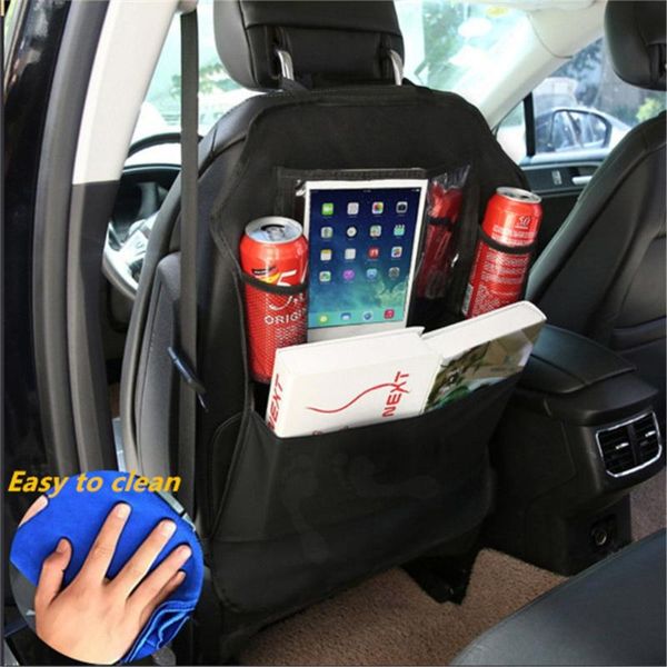 

car organizer styling storage bag seat phone holder tablet stand cup pu leather hanging pouch