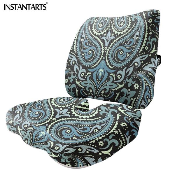 

seat cushions instantarts fashion paisley pattern 2pcs chair for men women elderly supports waist anti- memory foam pillow