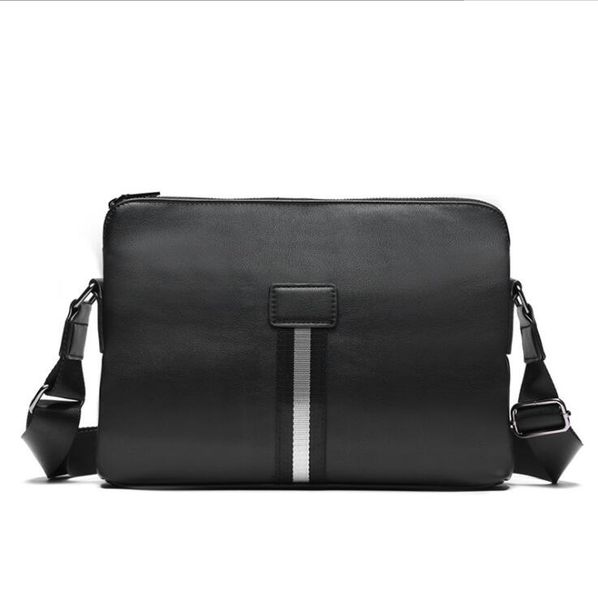 

factory wholesale men bag outdoor waterproof wear-resistant leather shoulder bags simple joker striped business handbags street trend contra