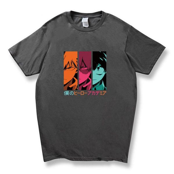 

men's t-shirts t shirt for men cotton t-shirt fashion tee short sleeve japan anime manga2021 my hero academia tshirt, White;black