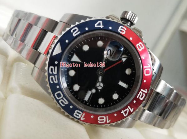 

elling watch 40mm gmt batman blue dial 116719-blro 116719 pepsi bezel luminescent asia 2813 movement automatic mechanical mens watch watches, Slivery;brown