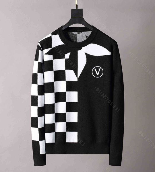

2021 winter design wool knits sweater for men louissweater brand jacquard sweaters hoodies fashion style man korean knitting hooded, Black;brown